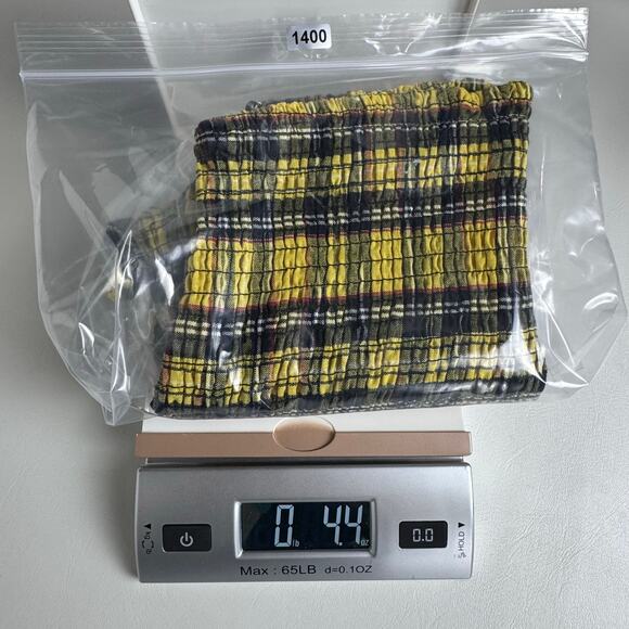 🍀Hot Topic Clueless Yellow Plaid Smocked Cropped Top Junior’s Size Small READ - Picture 10 of 10